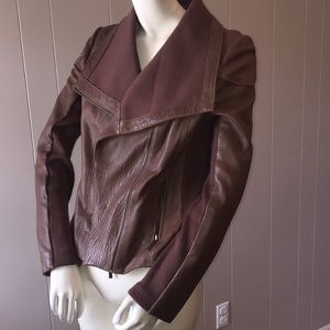 Nieman Marcus soft brown Leather Jacket